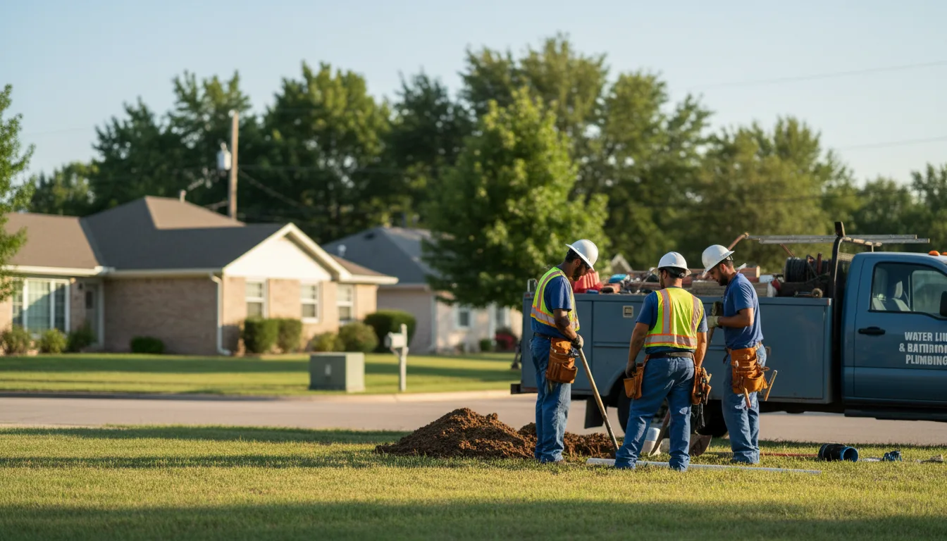 Residential water line and bathroom plumbing service in Edward, NC